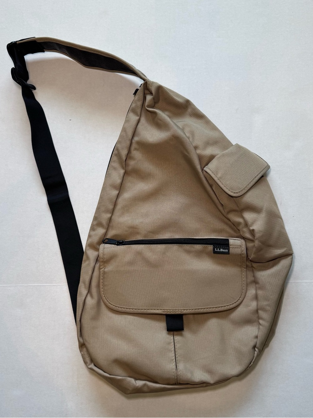 L.L.Bean AmeriBag Healthy Back Sling Bag Tan Vintage Outdoor